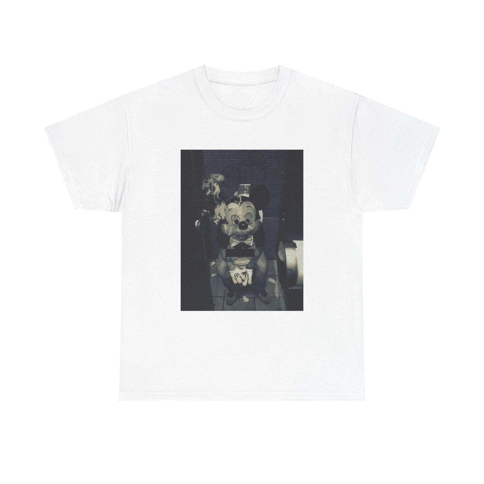 Men s and Women s T-shirts Mouse Smoking Retro Photo XXL