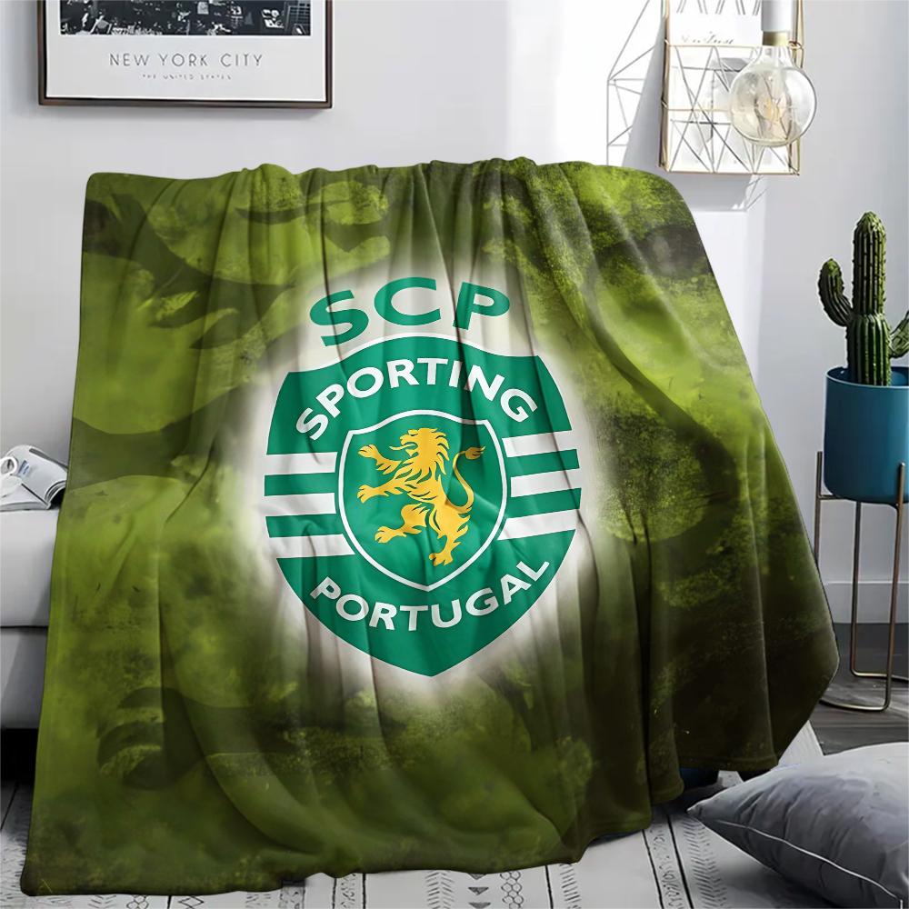 1Pc Sporting FC Print Flannel Blanket, High Quality Comfortable for All Seasons, Home Decor, Warmth and Comfort, Perfect for Gifts