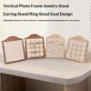 Wooden Ring Display Stand Soft Velvet Lining Large Capacity Smooth Finish Jewelry Rack for Commercial Personal Jewelry Display