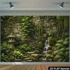 2D Mossy Rock Wall Green Vine Nature Scenery Backdrop for Studio Shoot