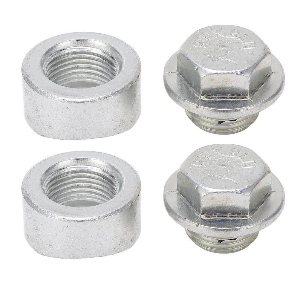1 Paar Sauerstoffsensor Schweißmuffe M18 x 1,5 mm Kerb-Montagemuffe mit verzinktem Stopfen für