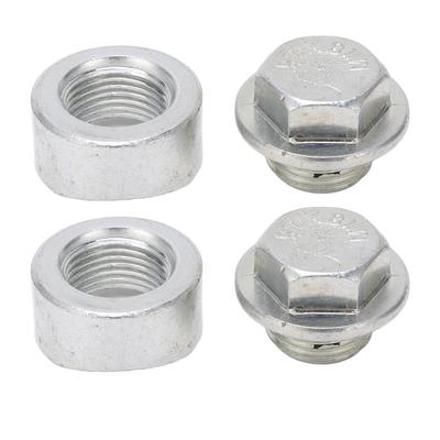 1 Paio Sensore Ossigeno Saldatura Boccoletta M18 X 1.5mm Stile Intagliato Boccoletta di Montaggio con Tappo Zincato per