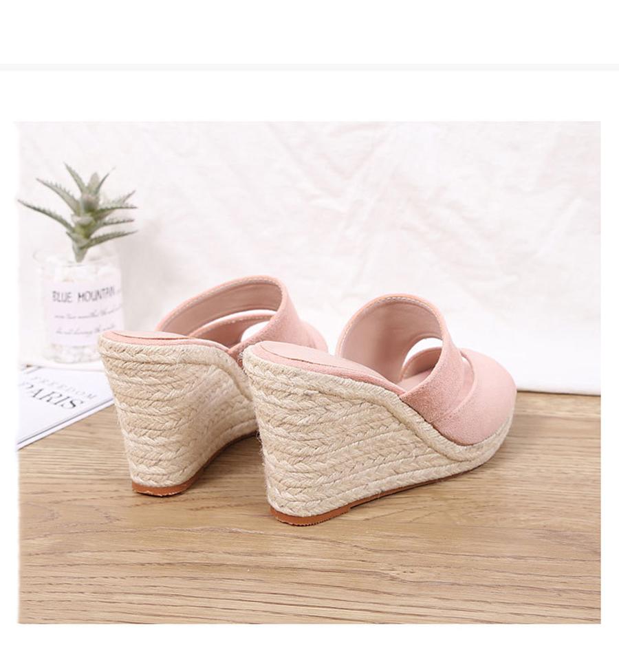   2025 top verkauf Keil sandale frauen sommer schuhe  jute gesponnene platform high heel sexy hausschuhe erhöhen casual schuhe