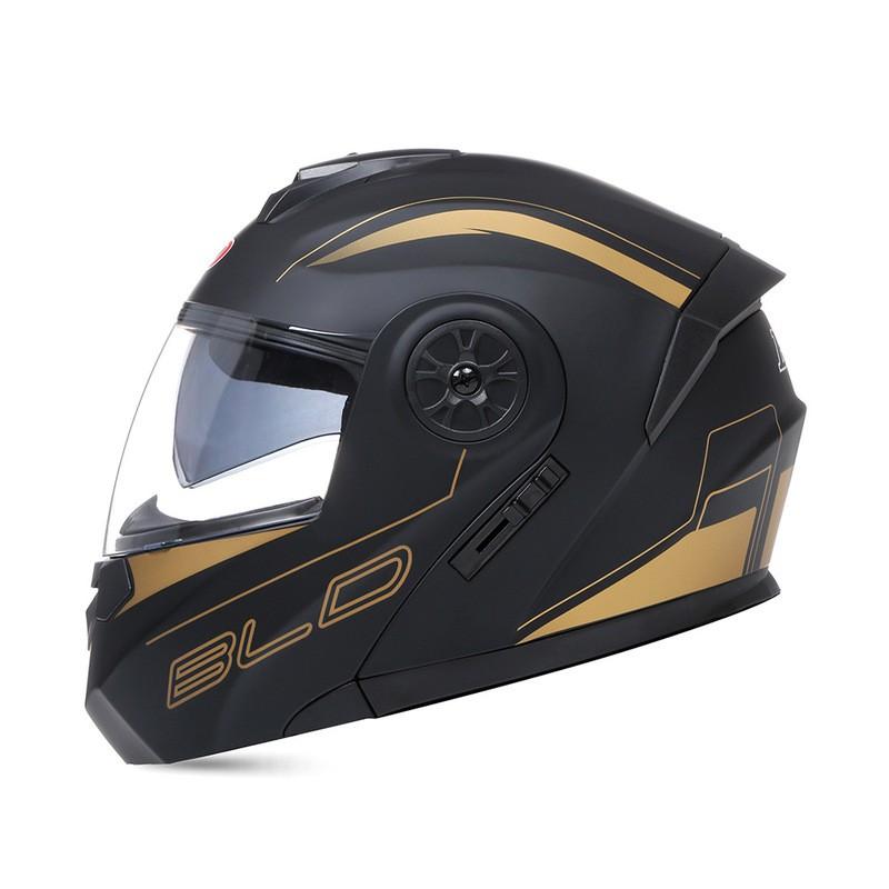 Full Face Motorcycle Helmet With Dual Visors Flip-Up Design Men Women All Season Riding