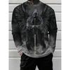 Herrenmode Lässiges Langarm-T-Shirt mit neuartigem Design