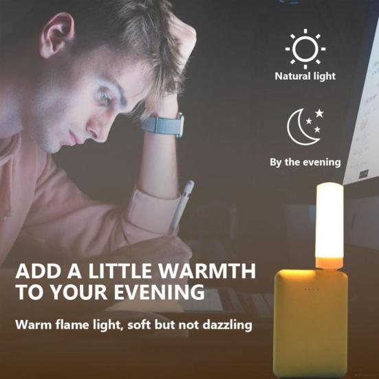 LED Flame Lamp Visual Effect Plug-and-Play Flameless Stunning Energy-saving Glare Free Decorative Compact