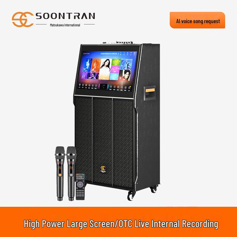 

Songchuan Portable KTV Trolley Speaker with Display & Dual Mics