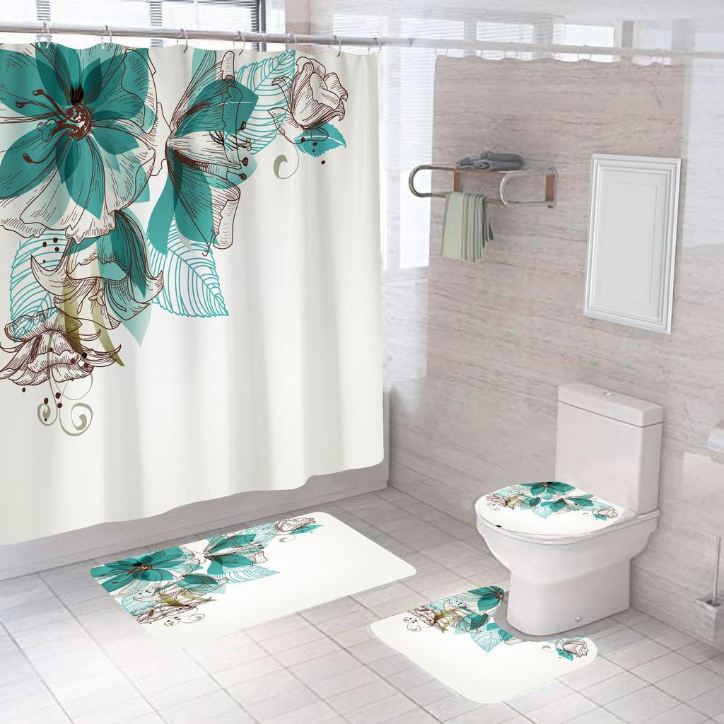 Bathroom Shower Shower Curtain Set No Punch Bathroom Window Curtain Door Curtain Partition Curtains