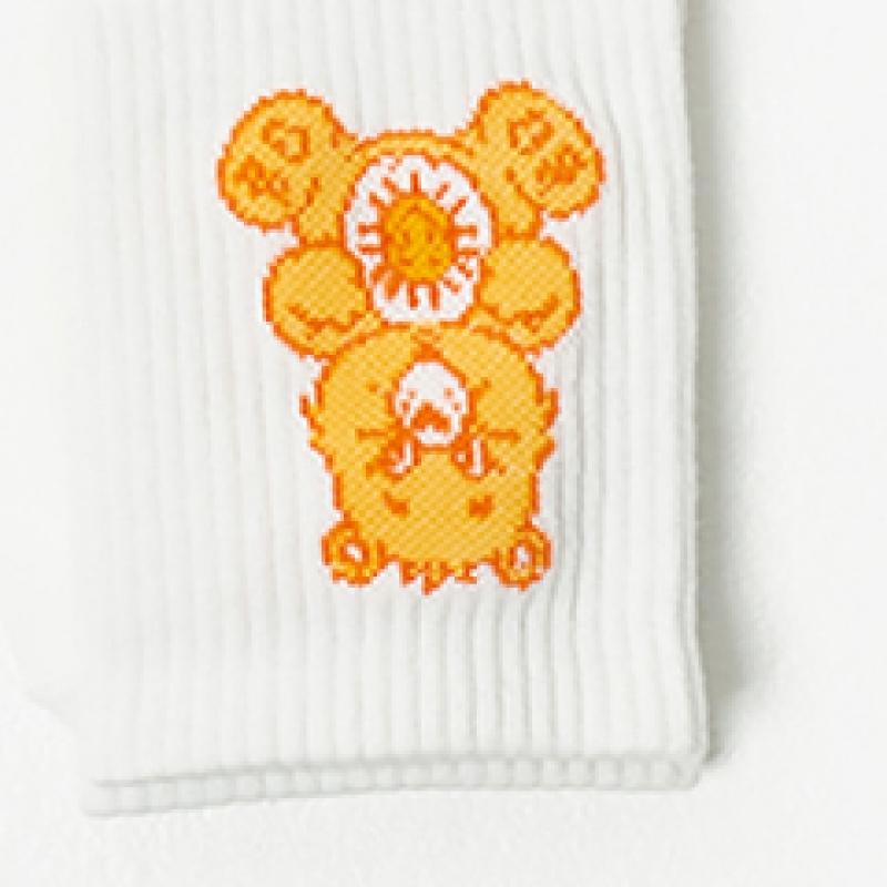 Daiso Care Bear Ribbed Long Neck Socks Yellow