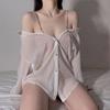 Sex Underwear Sexy Imitation Shirt Perspective Chiffon Nightdress Premium Diamond Suspender Pure Desire Pajamas