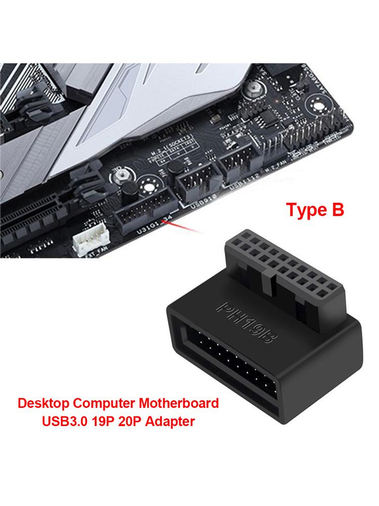 USB 3.0 19P 20P Extension Adapter Plug-in Converter for Computer PC Motherboard USB3.0 19P 20P Adapter