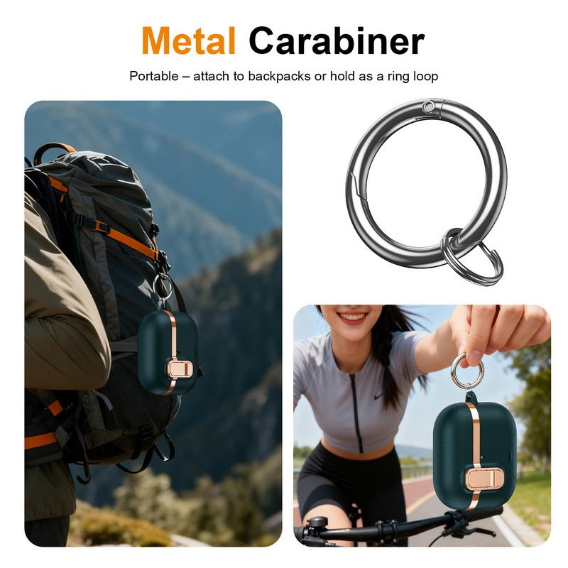 Galvanisiertes Leder-Kopfhörerhülle für AirPods 4. Generation Pro 3 2 Bluetooth-Headset-Abdeckung mit Telefonständer Schlüsselanhänger für AirPods Pro 3 2 Kopfhörer-Ladebox
