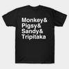 Men Black Print T-shirt Monkey Magic Helvetica Text (White Print) No-Cut Transfer Paper Print Cotton Tshirt