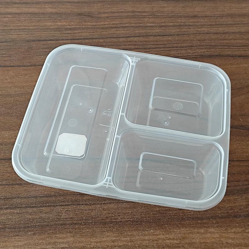 Disposable 3-Compartment Meal Box