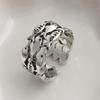 Adjustable Silver Plated Ring with Cute Copper Fish Design