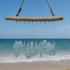 Sea Glass Wind Chime for Outside Handmade Coastal Style Blue Seaglass Art for Indoor Outdoor Garden Home Decor Housewarming Gift for Women