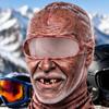 Maschera da Sci Unisex Novità Faccia da Vecchio, Divertente Stampa 3D Integrale Invernale, Occhiali da Sole Non Inclusi