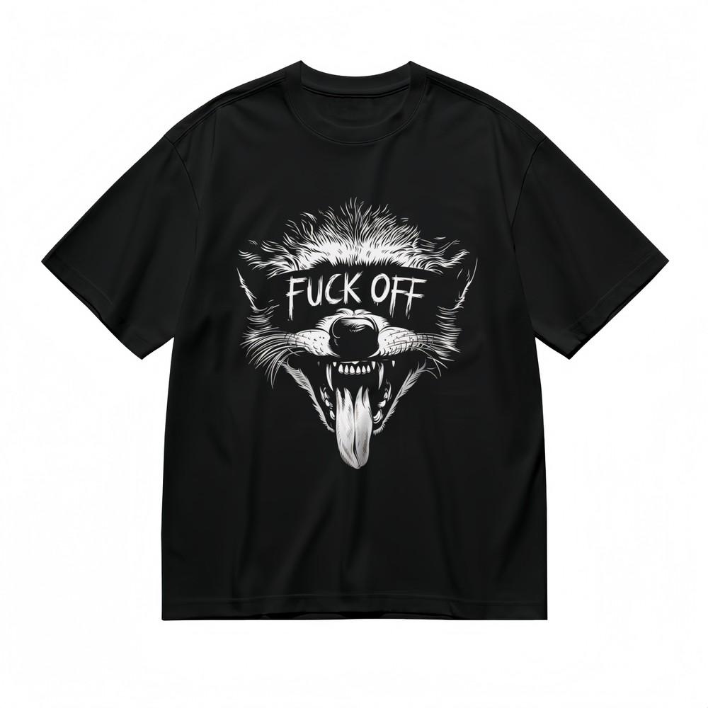 

Men s T-shirt With Cool Wolf Head Graphic Unisex Black 100% Cotton Tops Summer 3XL