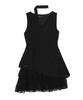 Nigaennikol Floral Linen Scarf Dress_Black