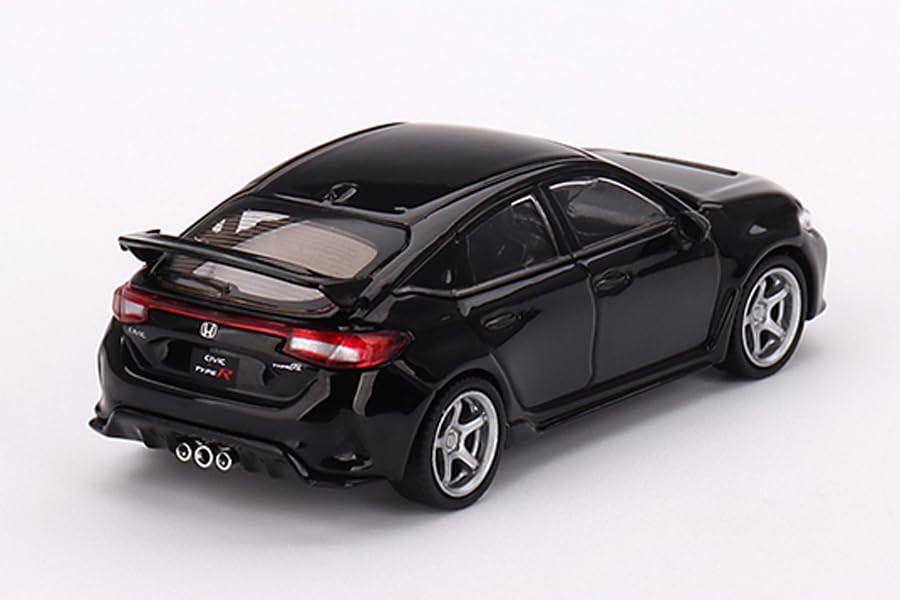 TrueScale Miniatures MINI GT 164 Honda Civic Type R 2023 Crystal Black Pearl WAdvan GT Wheel Right-hand drive Finished product