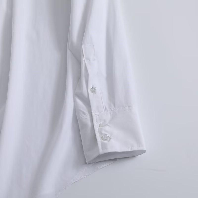 Spring/Summer Women's Casual Versatile Long Sleeve Turn-Down Collar Shirt