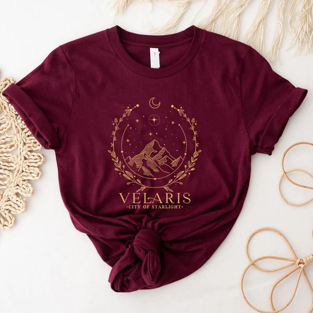Velaris Tshirt Velaris City of Starlight Shirts The Night Court Shirt SJM Merch ACOTAR Shirts Women Short Sleeve Tops