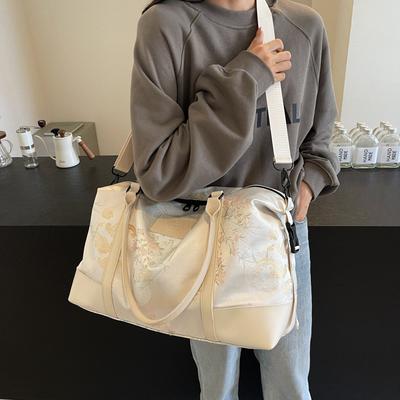 Fashionable Chinese Style Travel Bag Lightweight and Simple Travel Elegant Hand Luggage Bag Dry and Wet Separation Fitness Bag