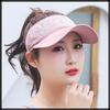 Plain Mesh Visor Cap Hat for CA810 [White Fang] Outdoors, Walking, Fishing, Golf, Women's (Black)