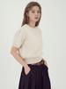 ACUD Balloon Shoulder Half Knit Beige