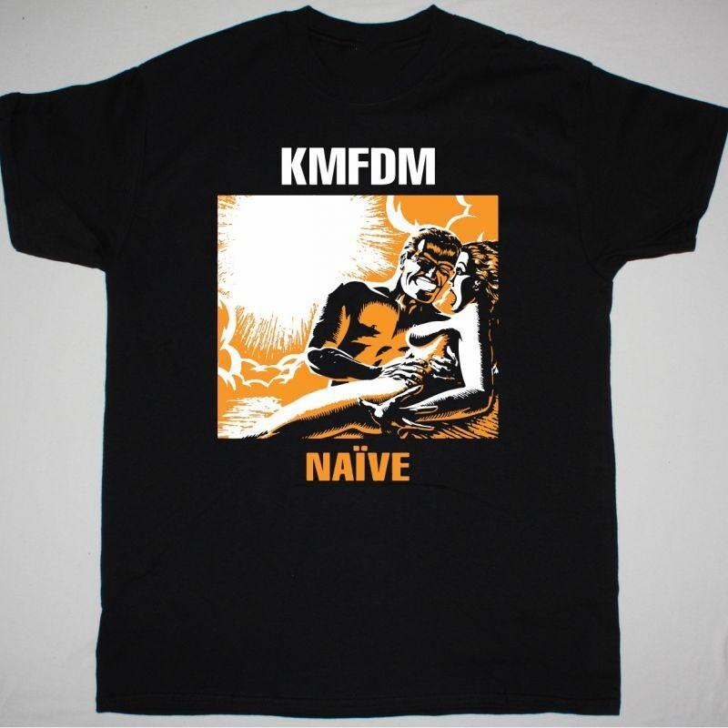 KMFDM Band NAIVE Album Heavy Cotton Black All Size T Shirt For Men SE507 Unisex T-Shirt M