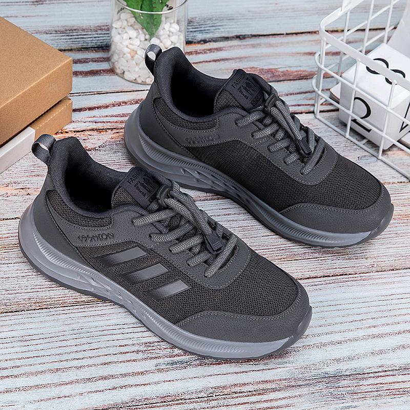 

New cloth shoes shoes casual single shoes medium walking shoes soft sole men s and women s comfortable non-slip casual shoes 45 темно-серого
