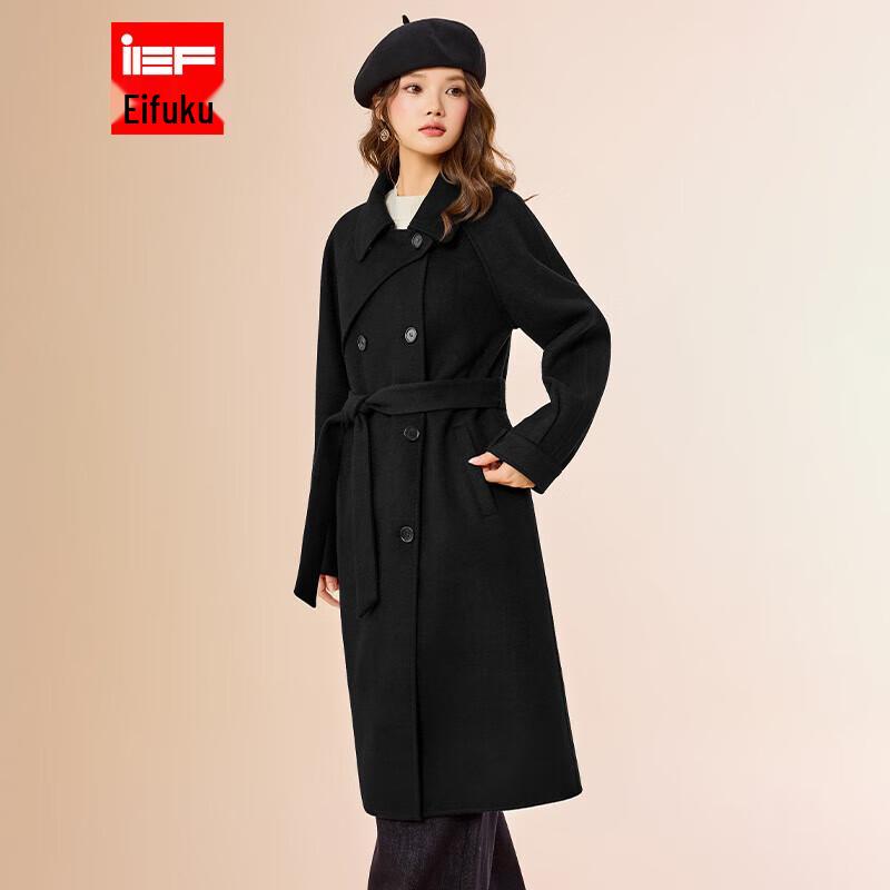 

IEF 2025 Winter Korean Style Commuter Wool Blend Long Coat S