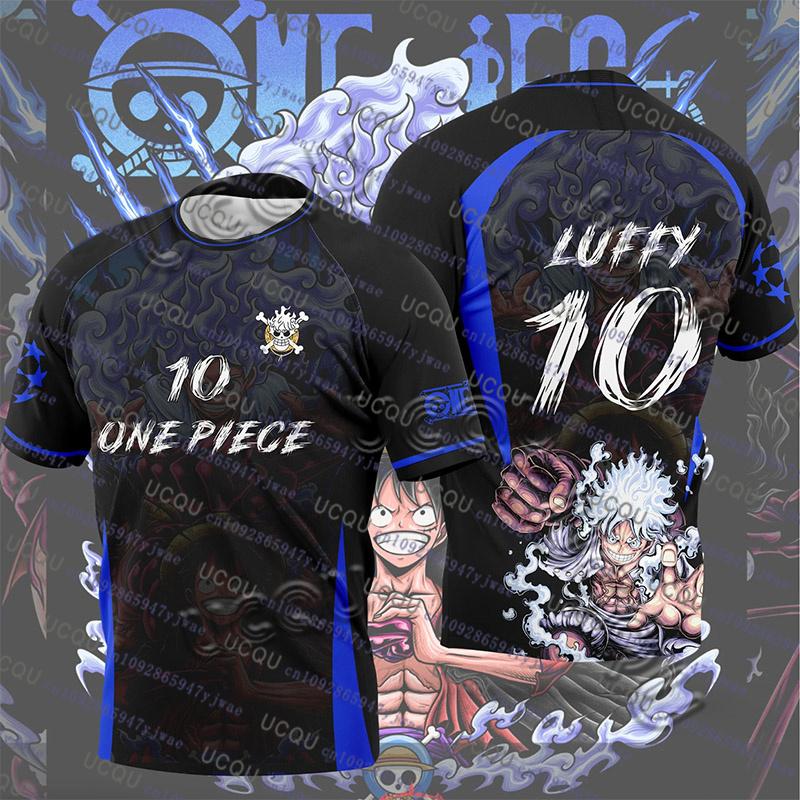 2026One Piece Special Edition Football Jersey T-Shirt Luffy Gear 5 Anime Men's/Women's Sportwear Breathable Summer Oversize Tee