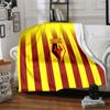 Watford Wappen Design Flanelldecke, Weiches Polyester, Modernes Design, Ganzjahres für Camping, Reisen, Geschenke für Feiertage oder Geburtstage