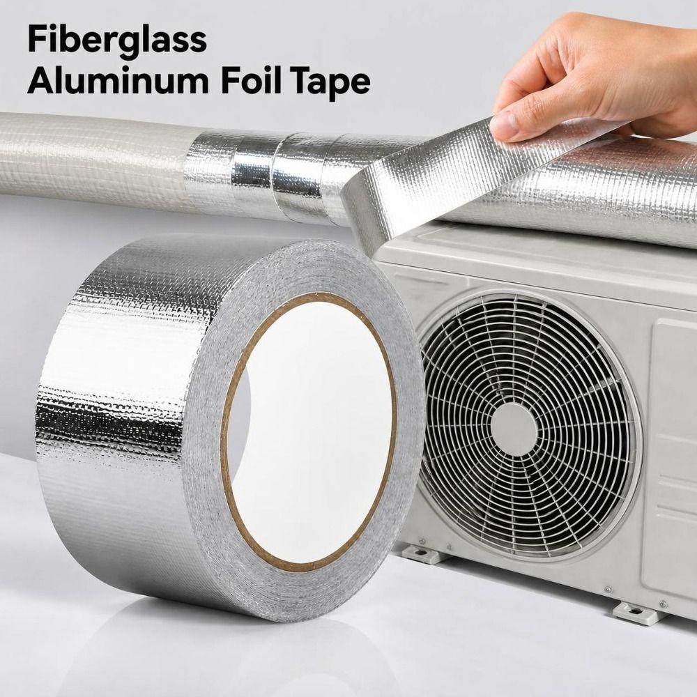 Self-Adhesive Aluminum Foil Tape 5/10/20M Fireproof Tape New Foil Tape