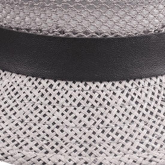 Herren Fedora Breiter Rand Netz Frühling Sommer Einfarbige Flache Krempe Sonnenschutzhut für Draußen