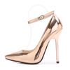 Fashion Super high heels for women, slim heels, pointed toe, shallow mouth single shoes new patent leather plus size reverse shoes, 12CM