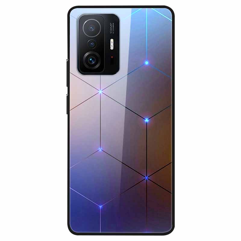 Tempered Glass Case For Xiaomi 11T Cover 6.67 Cool Bumper Hard glass Case For Xiaomi 11T Pro Case Mi 11T Pro Mi11T Capa Shells