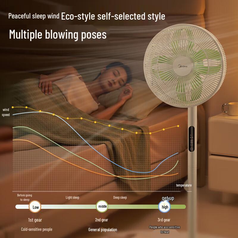 Midea Lucky Clover Inverter Pedestal Fan CN plug (adapter included)