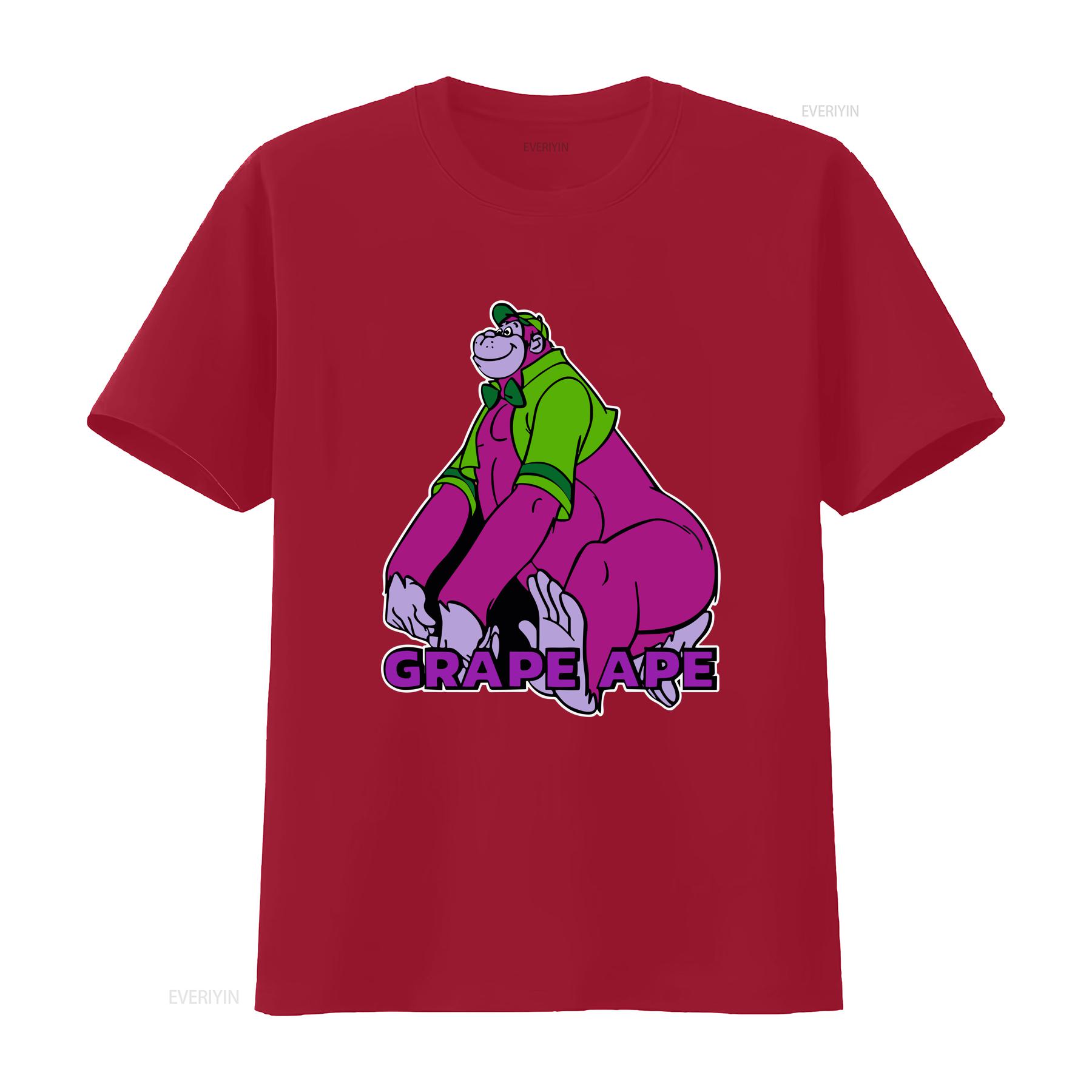 

Grape Ape T shirt vintage Washed Soft fashion streetwear graphic Stretched Versatile Slightly homme designer clothes S