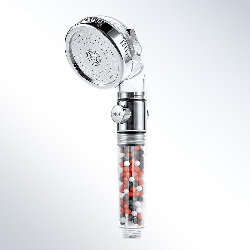 High Pressure Shower Head With 3 Modes Rainfall Shower Head Water Saving SPA Tourmaline Filter Bathroom Accessories