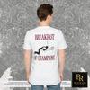 Funny Breakfast of Champions Back Print Ring Spun Cotton T-Shirt Gift, Inappropriate Shirt, Couples Joke Gifts, Novelty Gift, Christmas Gift