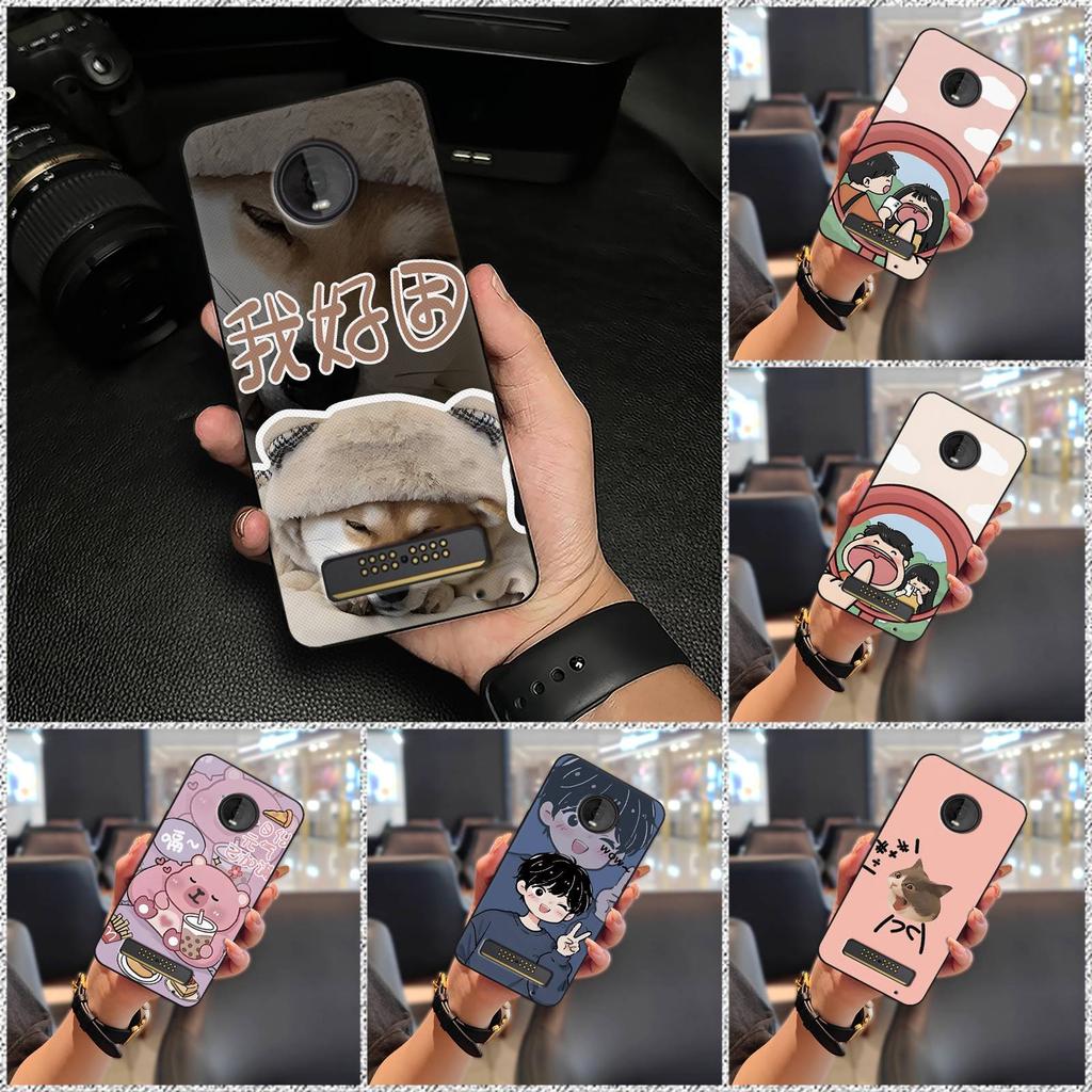 Cartoon Stoßfestes Handyhülle Für MOTO Z4 Play Graffiti Modedesign Wasserdicht Schmutzabweisend Anti-Knock TPU Langlebig