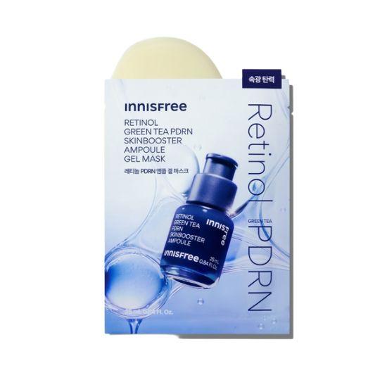 

Innisfree Retinol Green Tea PDRN Skin Booster Ampoule Gel Mask Firming & Hydrating Care 25ml x 2pcs