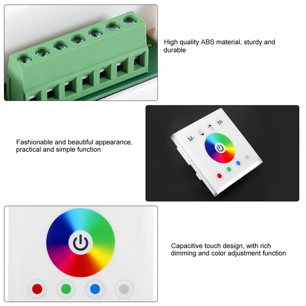 4 Channels LED Touch Panel Controller Capacitive Touch Touch Panel Dimmer  Lighting Control белый