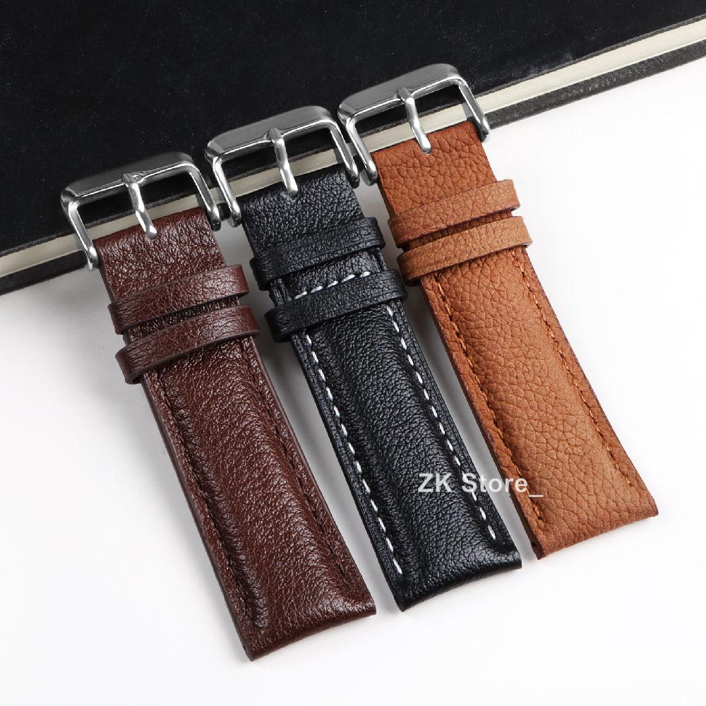 Vintage Oil Wax Genuine Leather Watch Straps 18mm 20mm 22mm Brown Coffee Black Watchbands Watch Tray Bracelet for Men Wrist Band