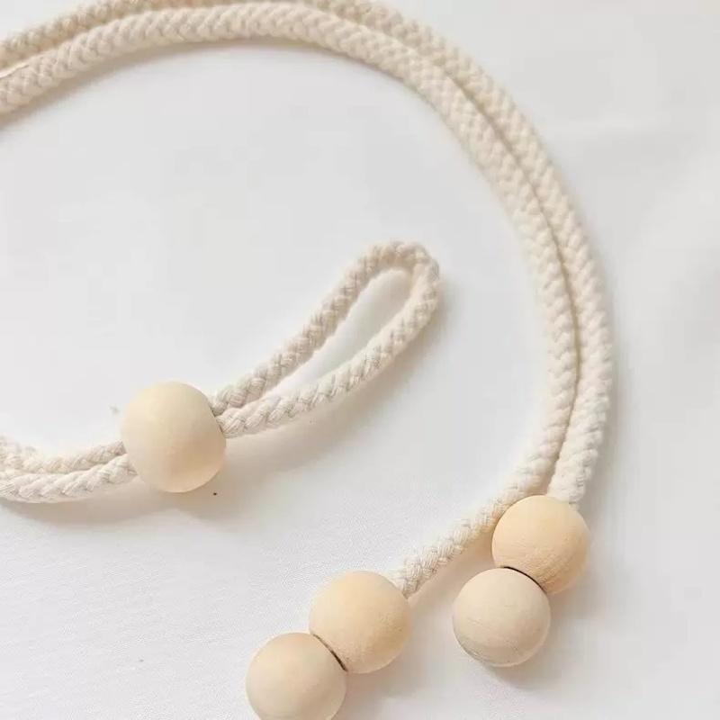 2PCS Modern Minimalist Design Curtain Straps Hanging Balls Handmade Curtain tiebacks Living Room and Bedroom Decoration