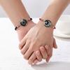 2pcs/Set Romantic Magnetic Love Heart Couple Bracelet For Women Men Handmade Braided Rope Wish Card Valentine's Day Jewelry Gift