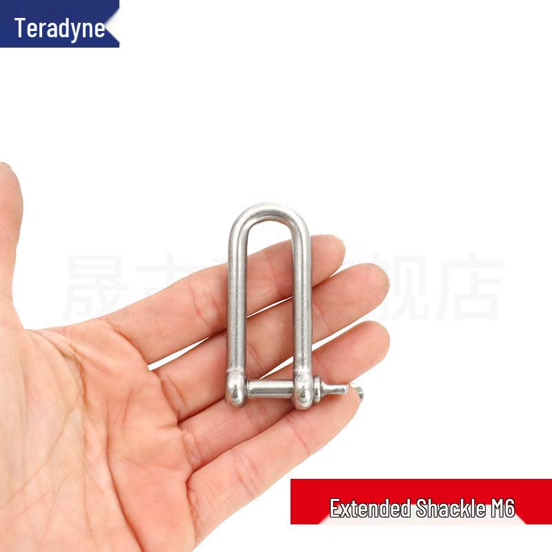 Stainless Steel Wide-Mouth U-Shaped Detachable Shackle Hook Keyring