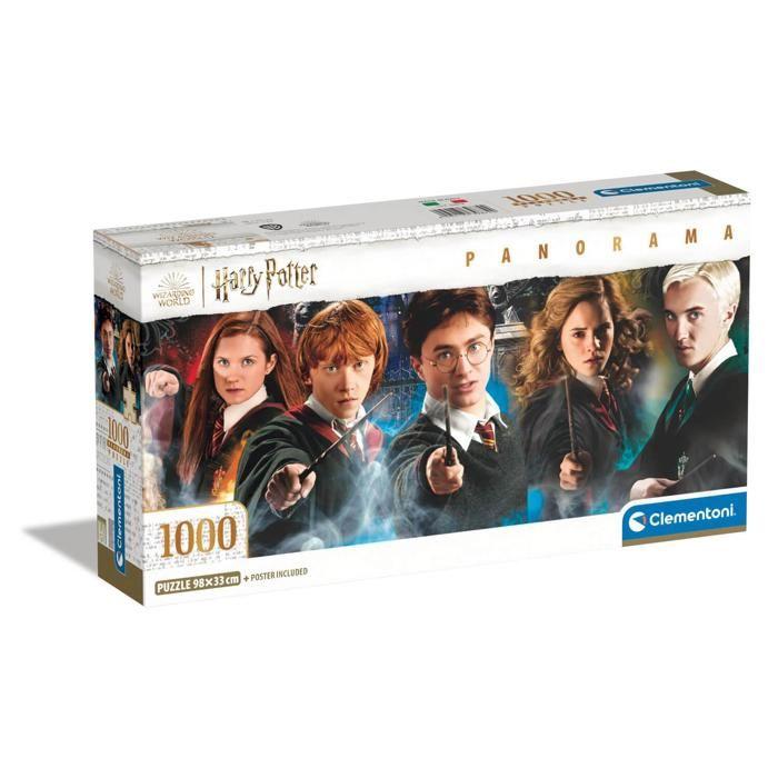 Puzzle panoramique - clementoni - harry potter - 1000 pièces - 98x33 cm - à partir de 12 ans